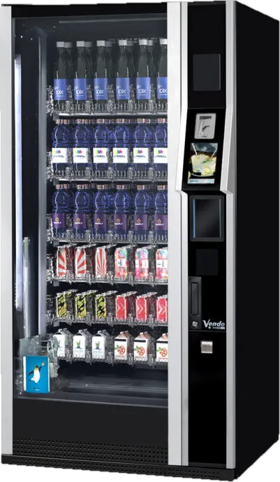 Brusautomat og snackautomat side om side
